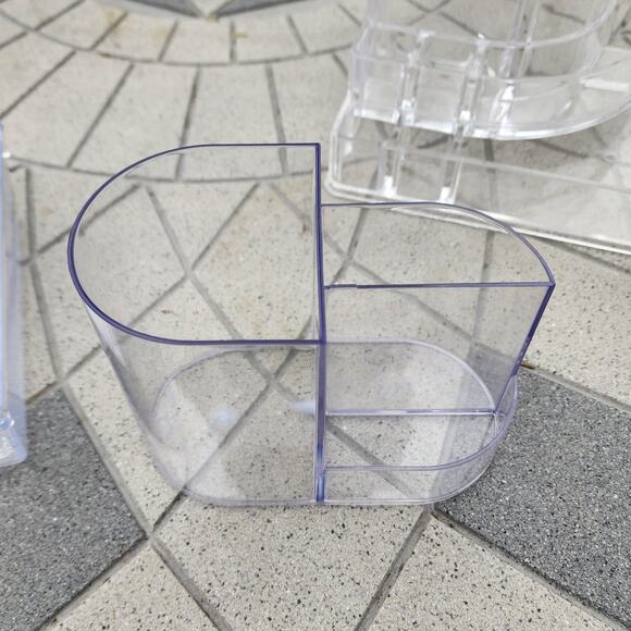 Clear Make Up Craft Acrylic Plastic Storage Caddy Bundle Lot - Picture 6 of 8